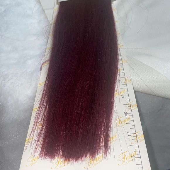 NWT 19" Premium Bulk 100% Human Hair - Color Burgundy - Picture 5 of 6